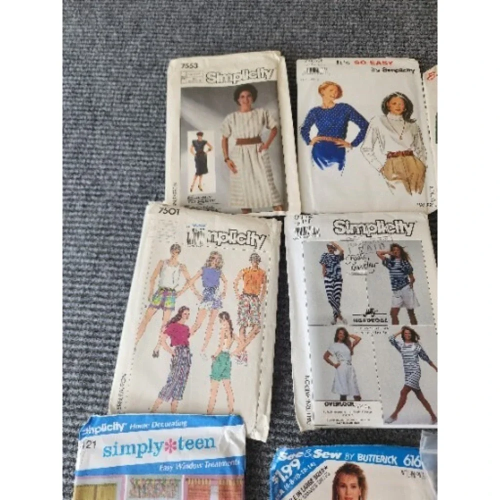 Lot‎ of 11 Assorted Sewing Patterns Uncut And Cut